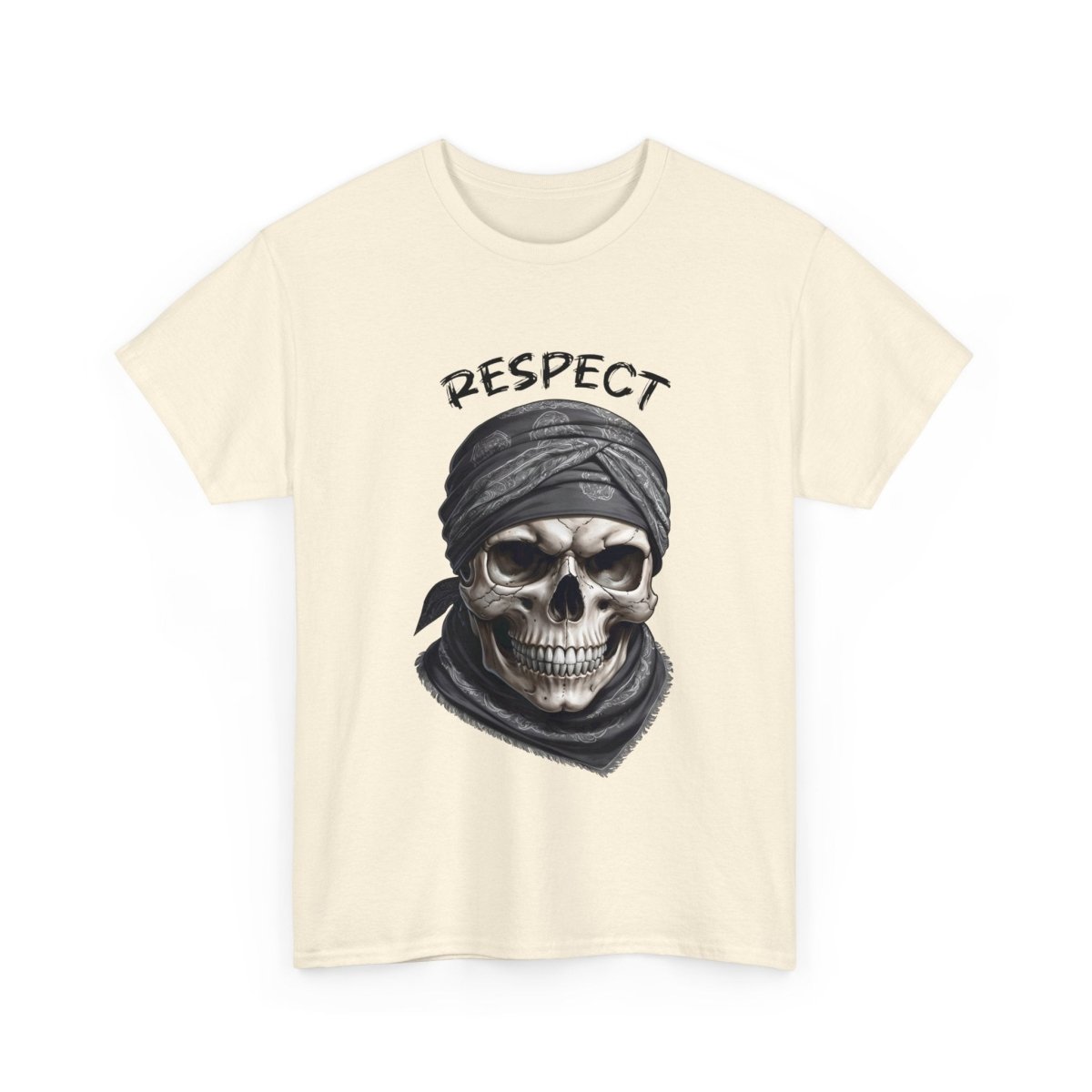 T-Shirt mit Totenschädel und Bandana - Hip - Hop Respect Shirt - TeeGerDesign - T-Shirt - Crew neck