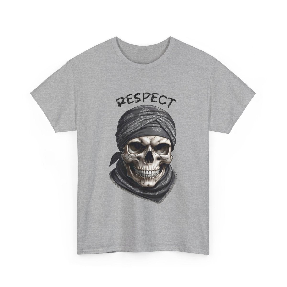 T-Shirt mit Totenschädel und Bandana - Hip - Hop Respect Shirt - TeeGerDesign - T-Shirt - Crew neck