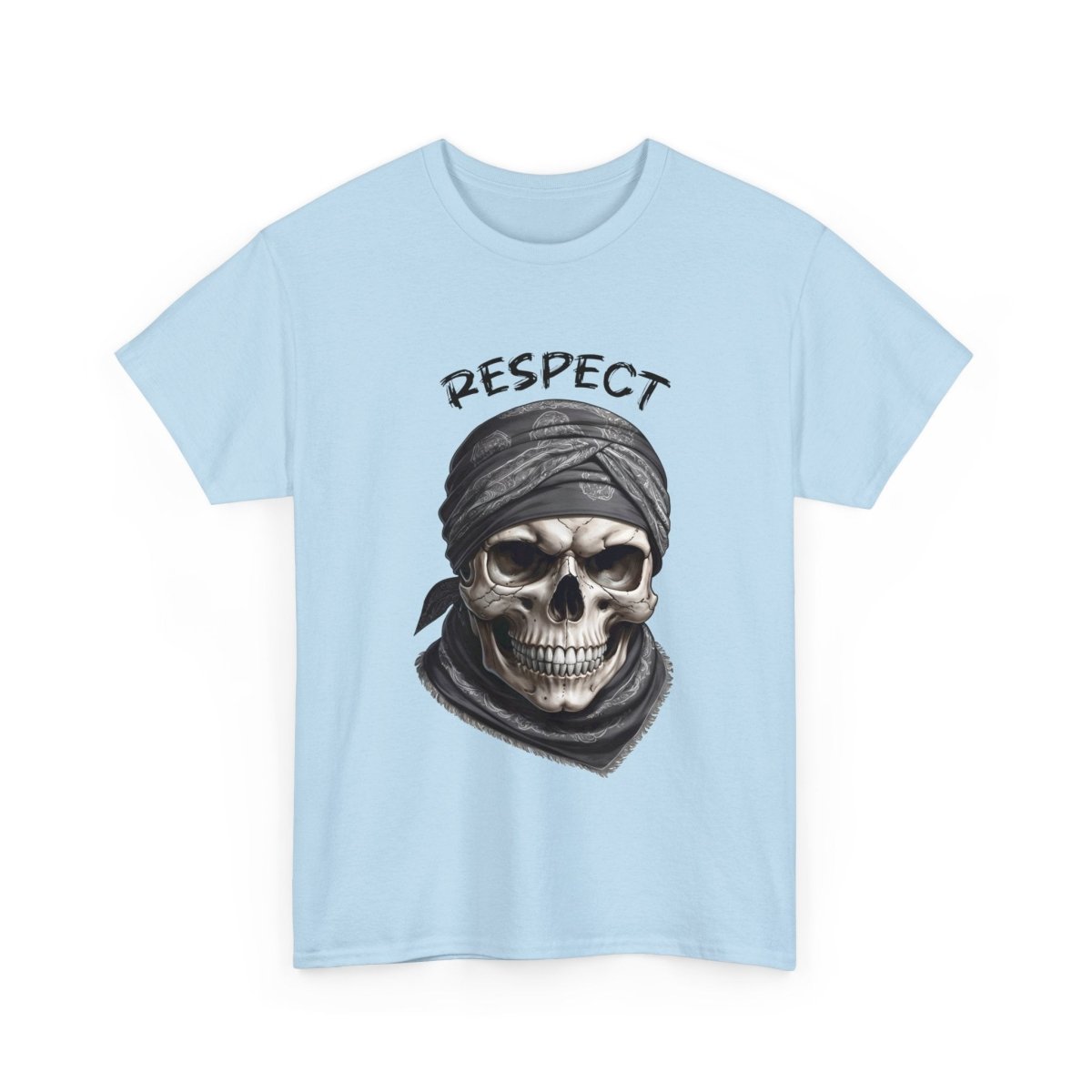 T-Shirt mit Totenschädel und Bandana - Hip - Hop Respect Shirt - TeeGerDesign - T-Shirt - Crew neck