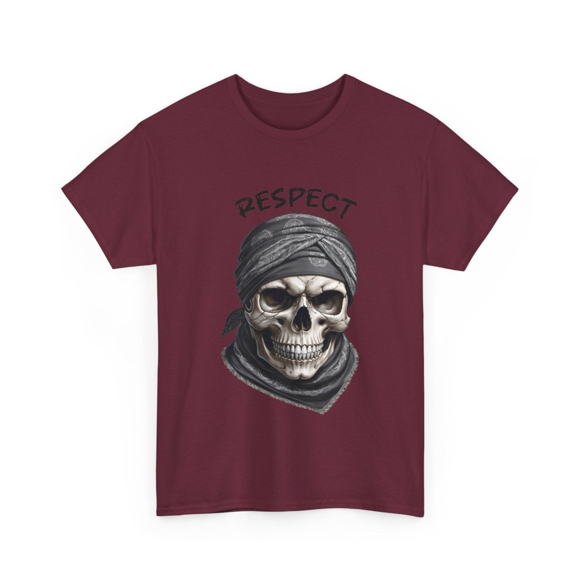 T-Shirt mit Totenschädel und Bandana - Hip - Hop Respect Shirt - TeeGerDesign - T-Shirt - Crew neck