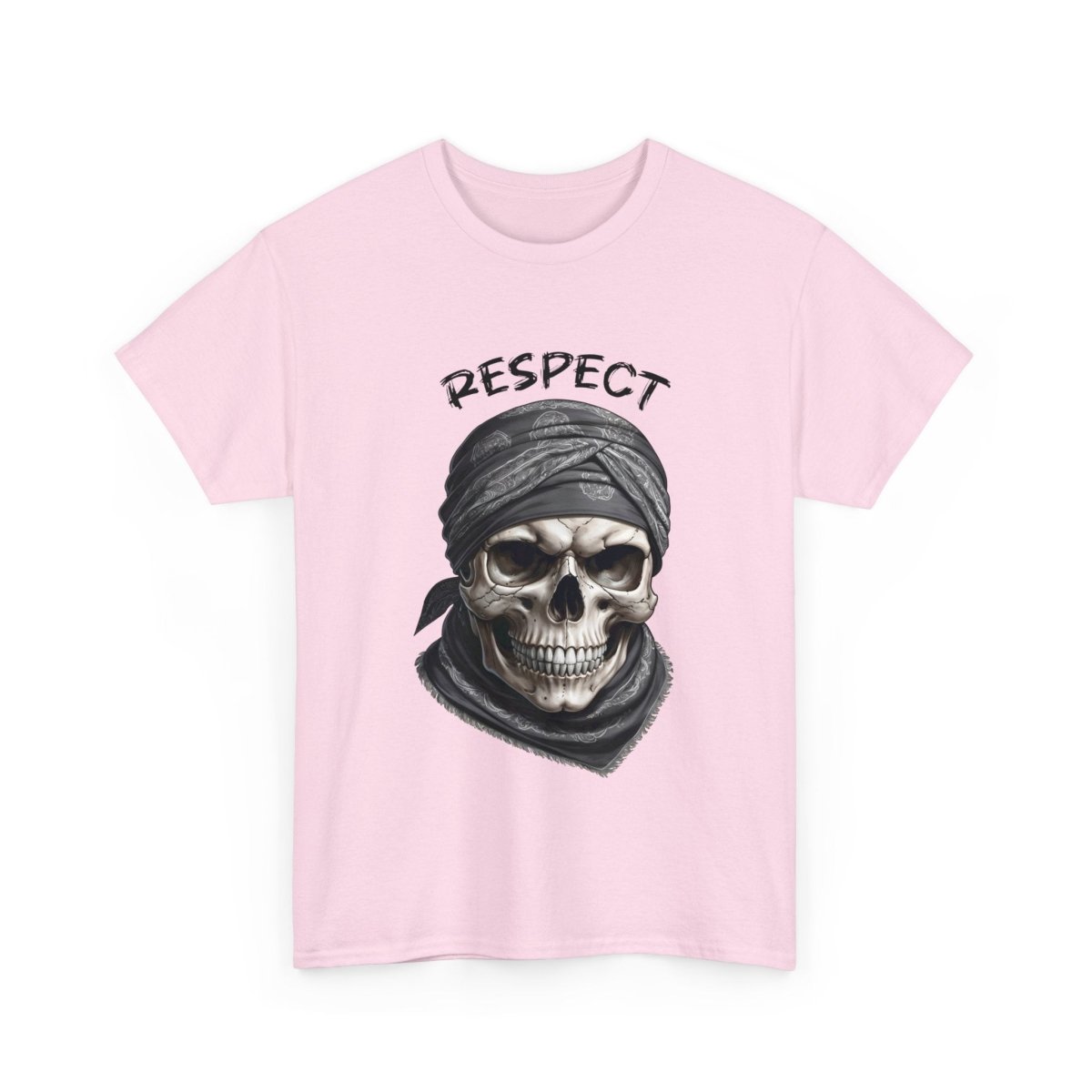 T-Shirt mit Totenschädel und Bandana - Hip - Hop Respect Shirt - TeeGerDesign - T-Shirt - Crew neck