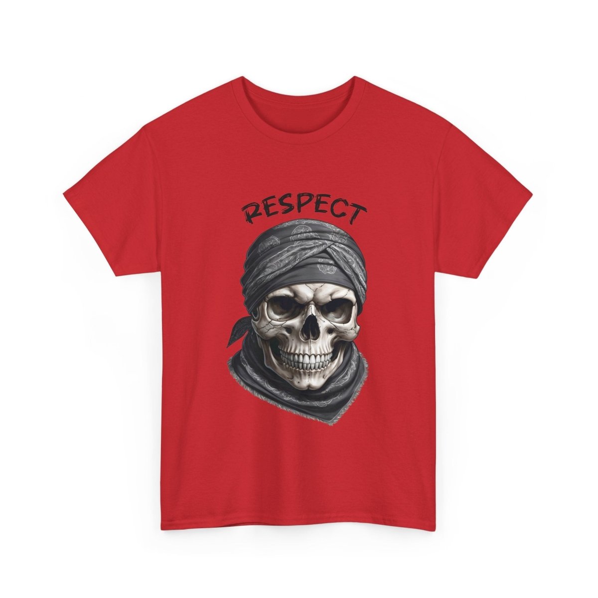 T-Shirt mit Totenschädel und Bandana - Hip - Hop Respect Shirt - TeeGerDesign - T-Shirt - Crew neck