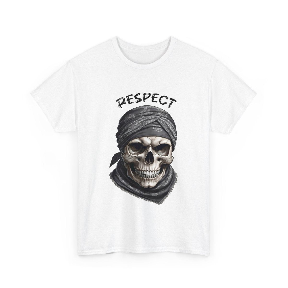 T-Shirt mit Totenschädel und Bandana - Hip - Hop Respect Shirt - TeeGerDesign - T-Shirt - Crew neck