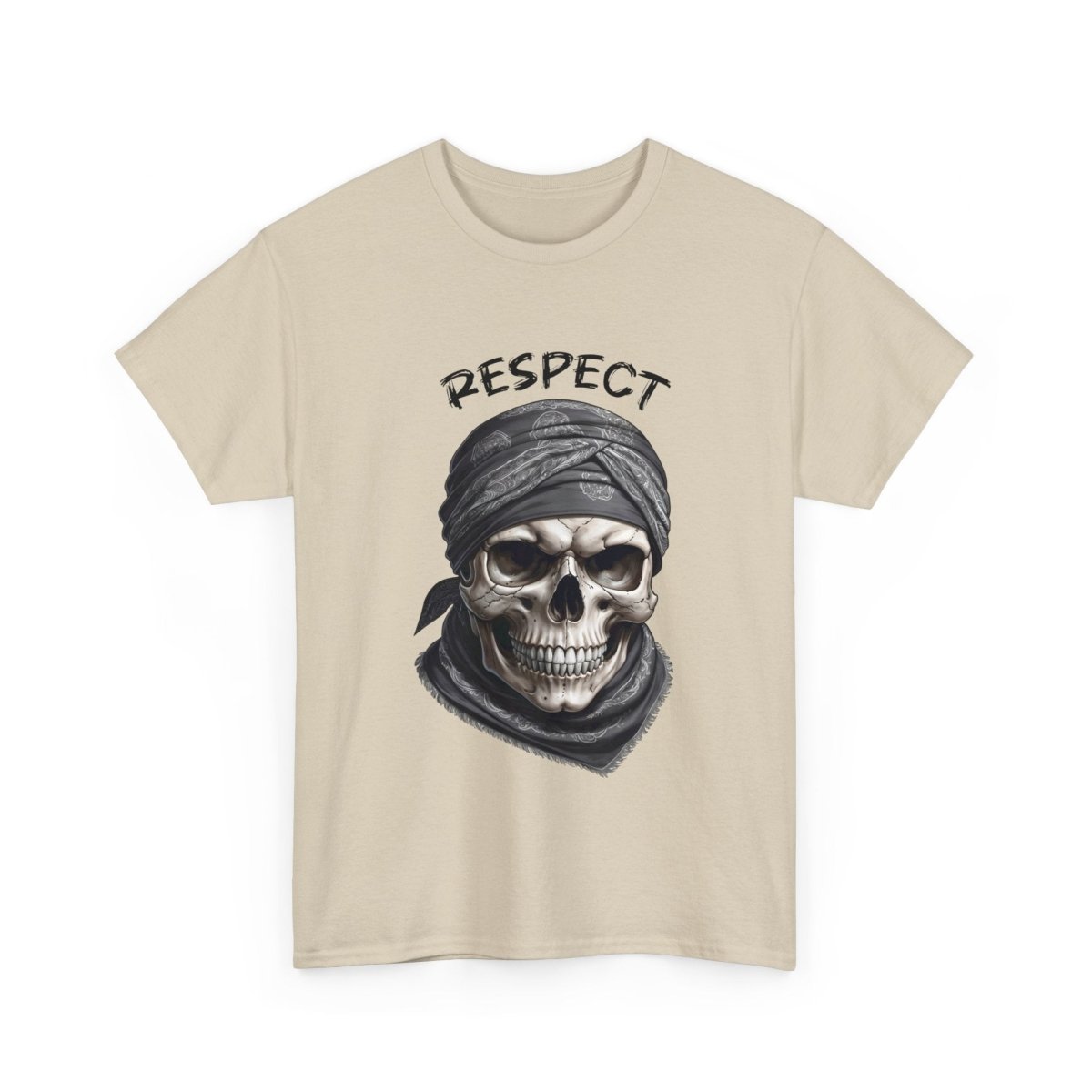 T-Shirt mit Totenschädel und Bandana - Hip - Hop Respect Shirt - TeeGerDesign - T-Shirt - Crew neck