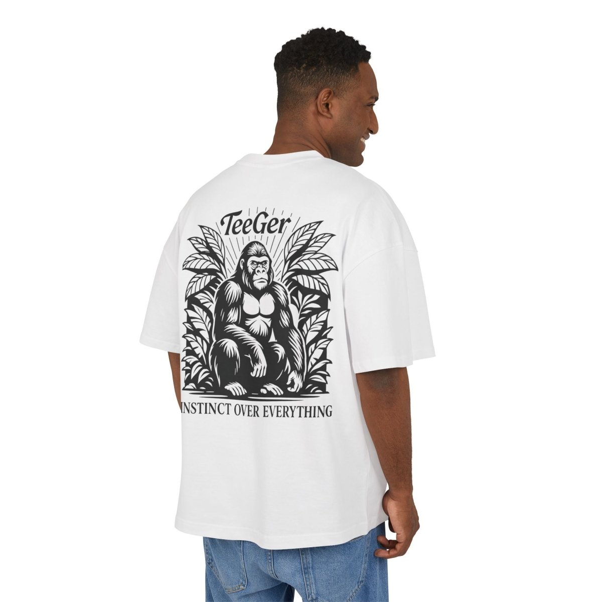 Taylor TeeGer Instinct Ape - Oversized Gorilla Backprint Shirt - TeeGerDesign - T-Shirt - Backprint