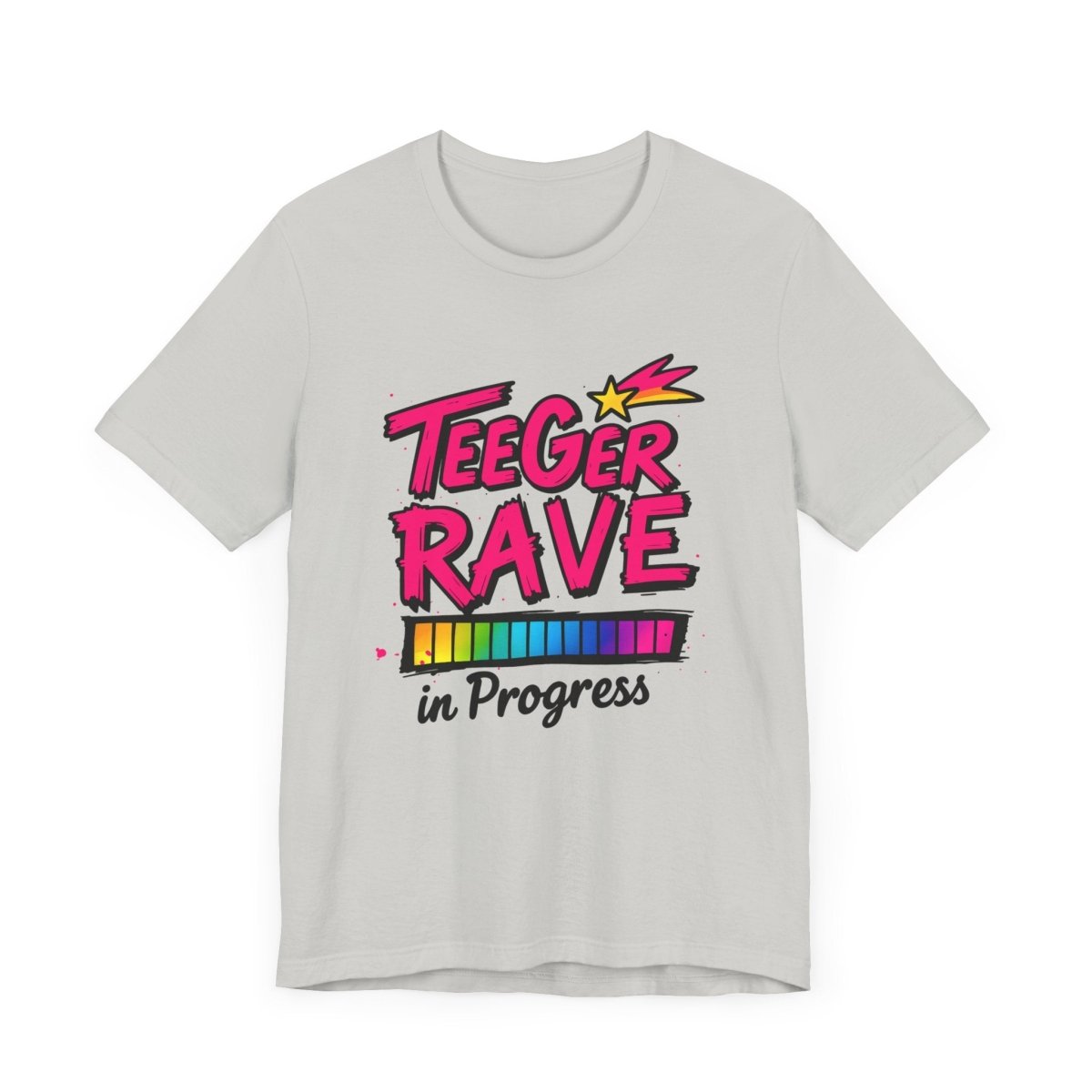 Tina TeeGer Rave in Progress - Neon Loading Bar Frontprint Shirt - TeeGerDesign - T-Shirt - 3001