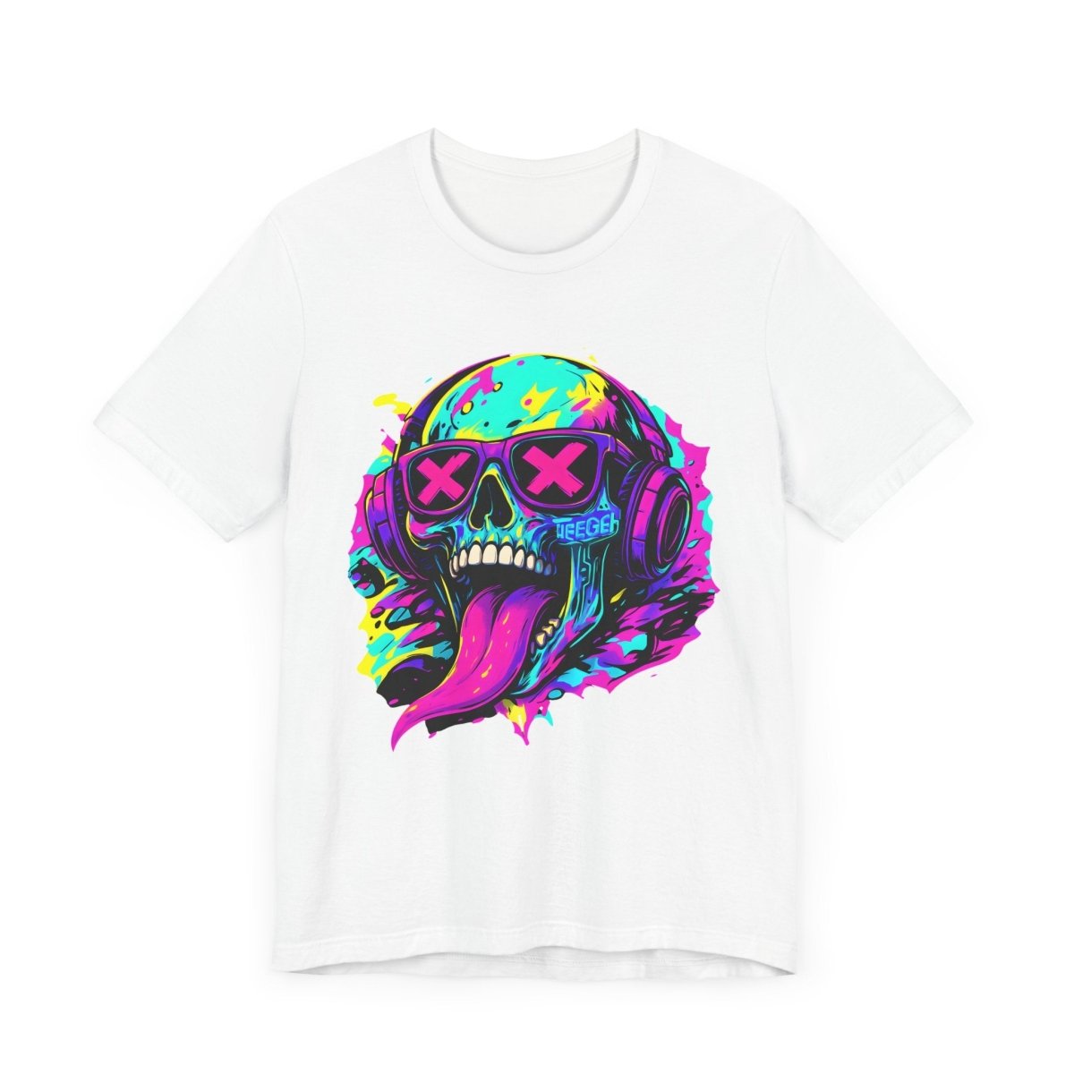 Tina TeeGer Skull Vibrations - Acid Skull Frontprint Shirt - TeeGerDesign - T-Shirt - 3001