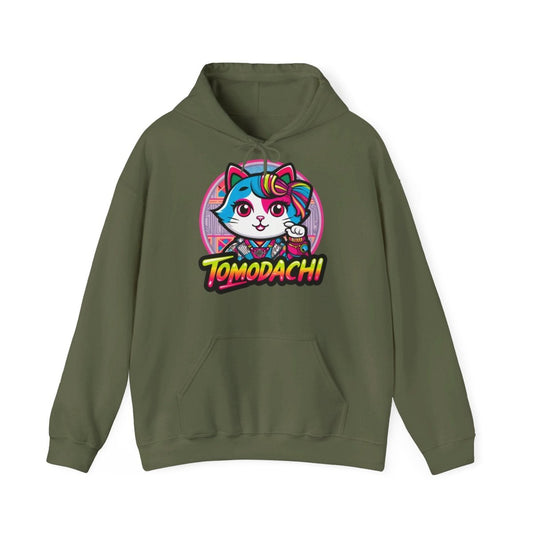 Tomodachi Neko Hoodie - TeeGerDesign - Hoodie - DTG