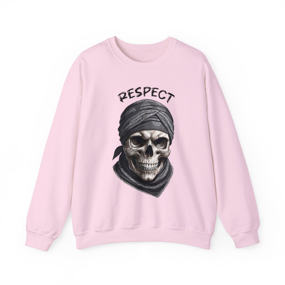 Totenkopf Sweatshirt mit Bandana und 'Respect' Schriftzug - TeeGerDesign - Sweatshirt - Crew neck