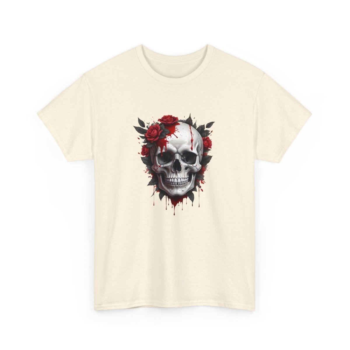 Totenkopf und Rosen T - Shirt - TeeGerDesign - T - Shirt - Crew neck