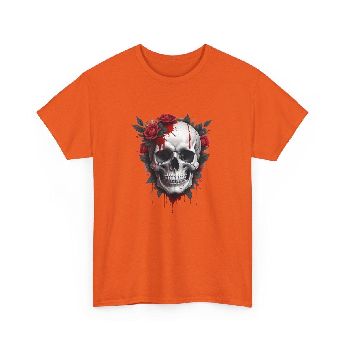 Totenkopf und Rosen T - Shirt - TeeGerDesign - T - Shirt - Crew neck