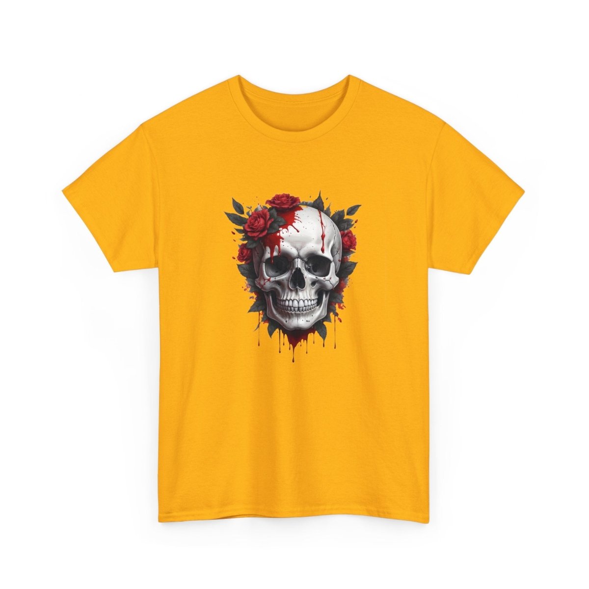 Totenkopf und Rosen T - Shirt - TeeGerDesign - T - Shirt - Crew neck