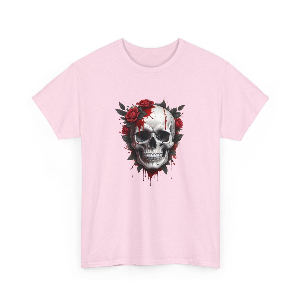 Totenkopf und Rosen T - Shirt - TeeGerDesign - T - Shirt - Crew neck