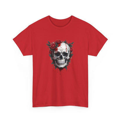 Totenkopf und Rosen T - Shirt - TeeGerDesign - T - Shirt - Crew neck