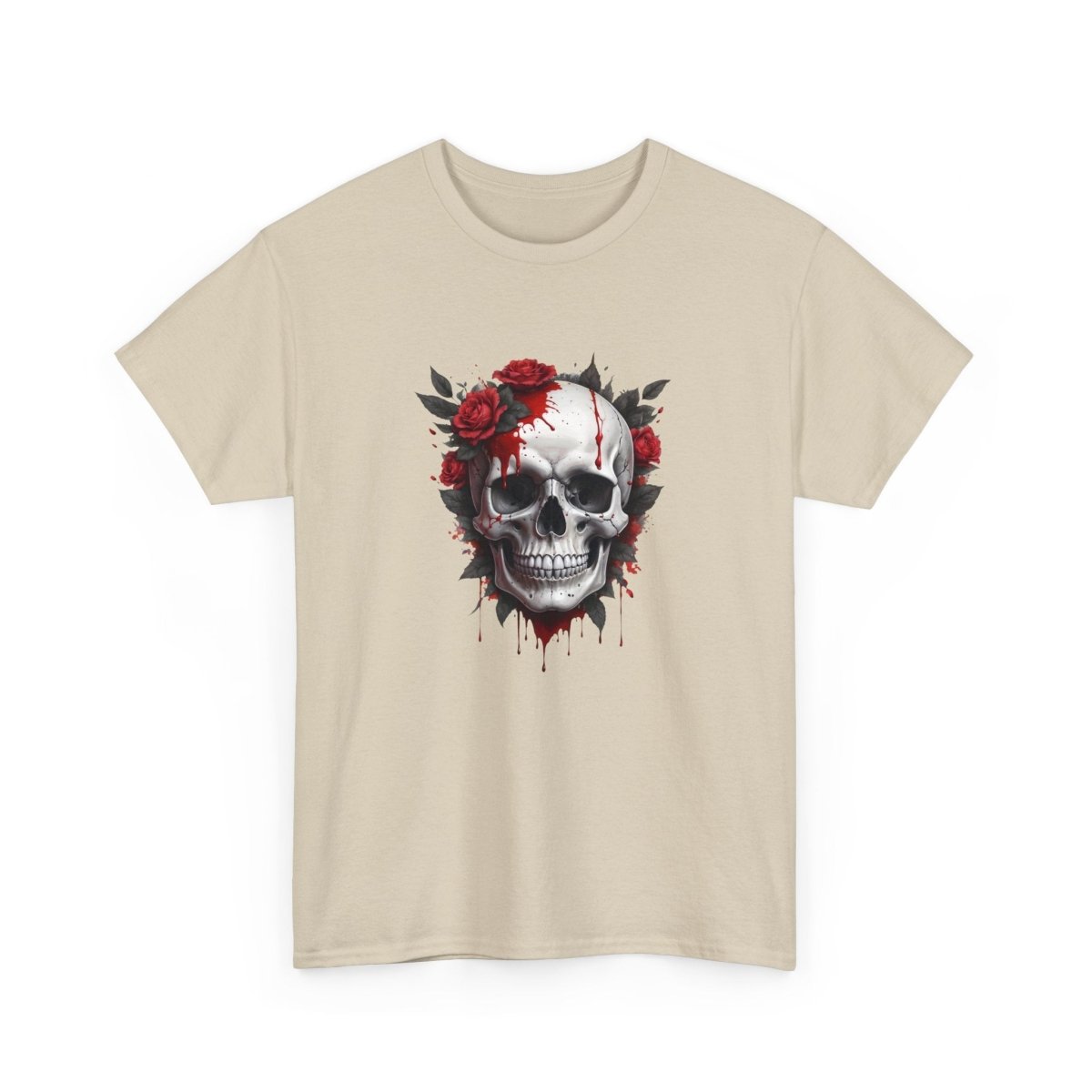 Totenkopf und Rosen T - Shirt - TeeGerDesign - T - Shirt - Crew neck