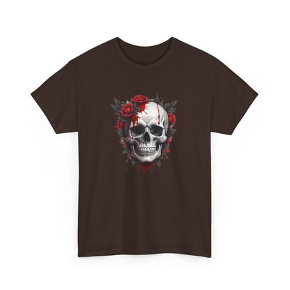 Totenkopf und Rosen T - Shirt - TeeGerDesign - T - Shirt - Crew neck