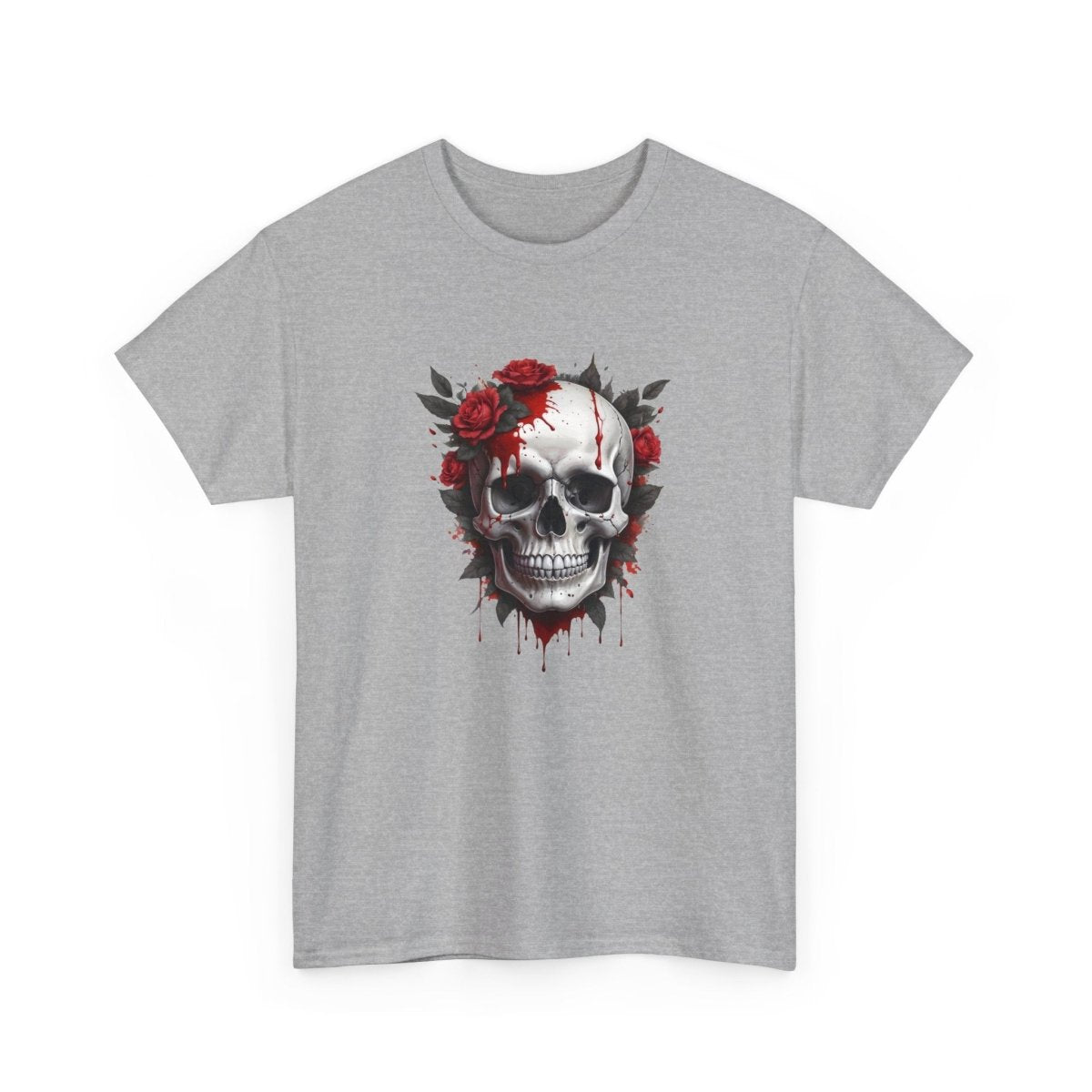 Totenkopf und Rosen T - Shirt - TeeGerDesign - T - Shirt - Crew neck