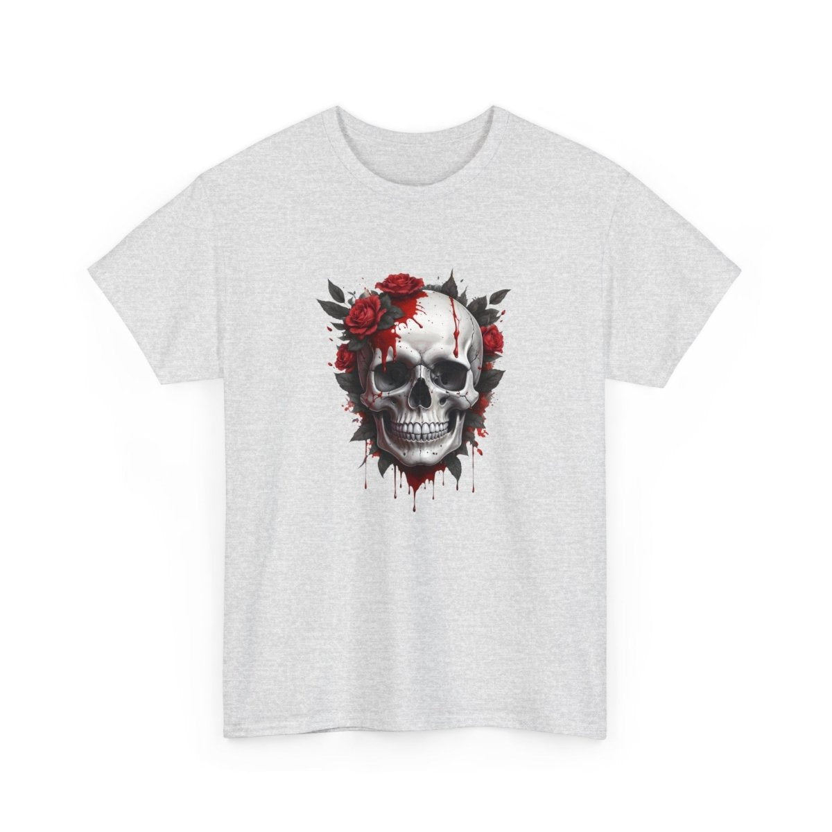 Totenkopf und Rosen T - Shirt - TeeGerDesign - T - Shirt - Crew neck