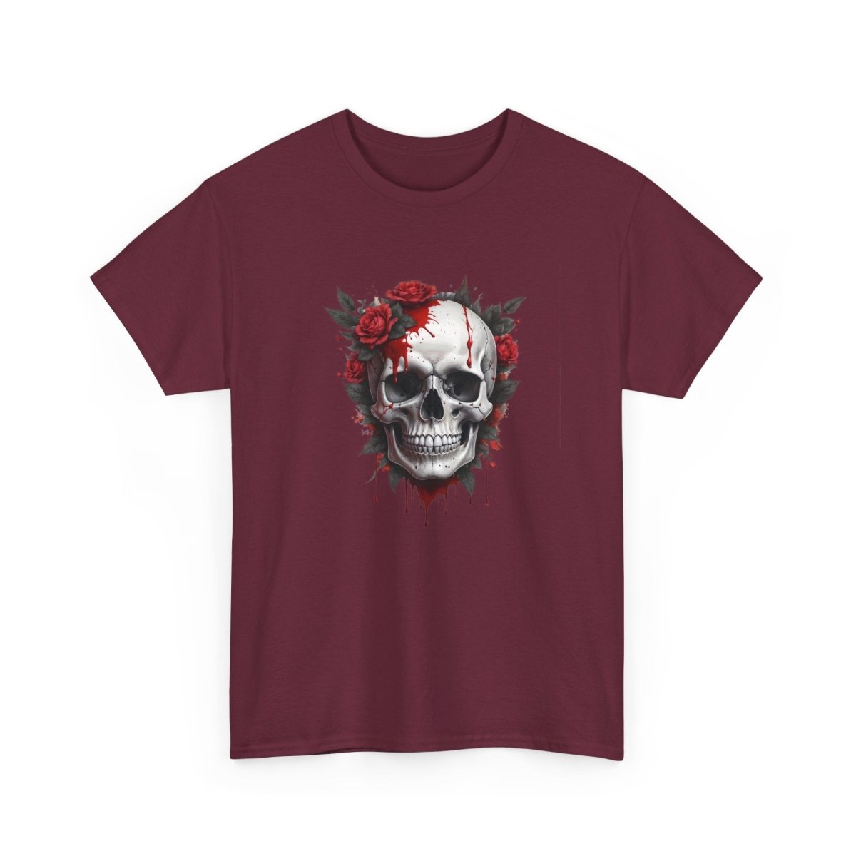 Totenkopf und Rosen T - Shirt - TeeGerDesign - T - Shirt - Crew neck