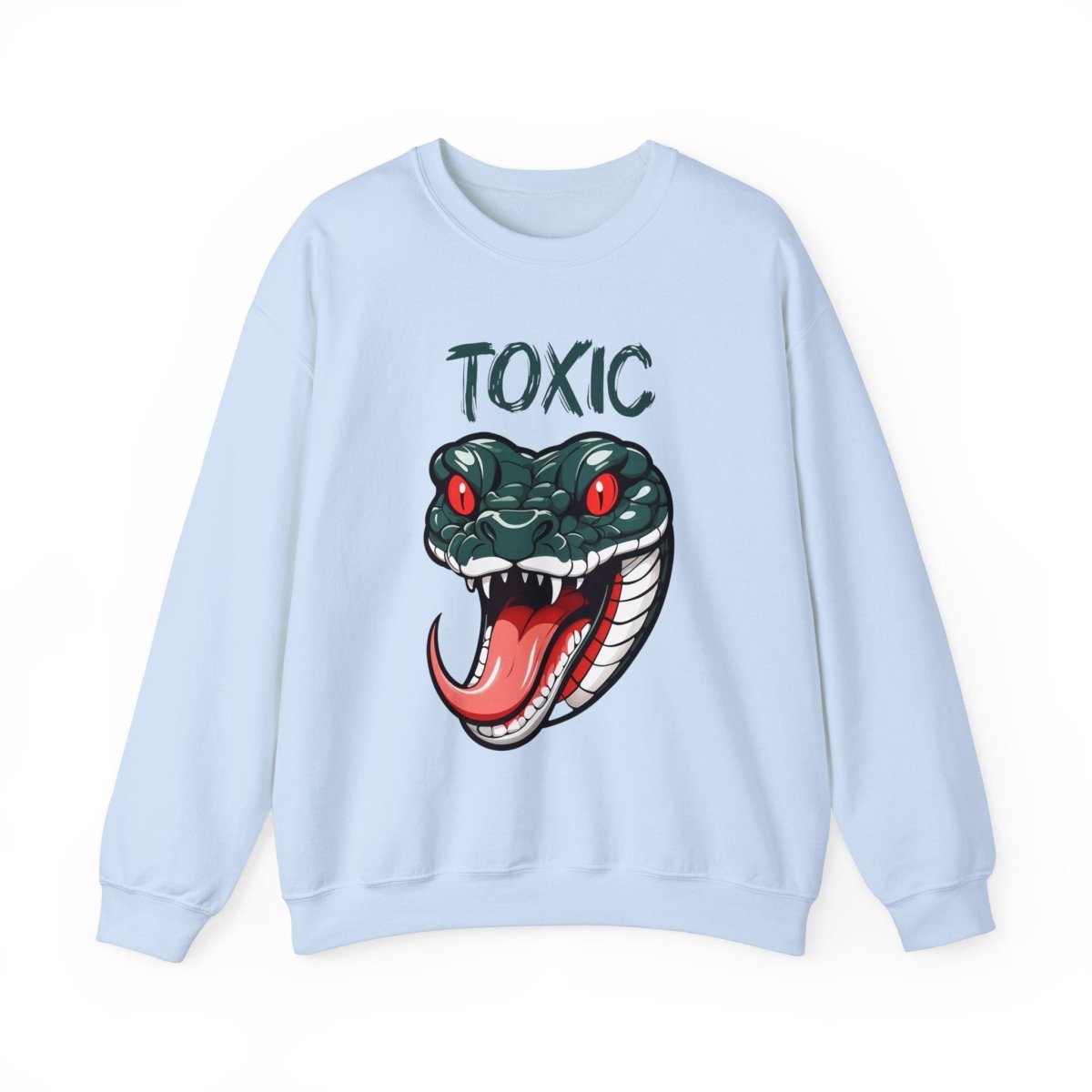 Toxic Snake Logo Sweatshirt – Edgy Fashion Statement - TeeGerDesign - Sweatshirt - Crew neck