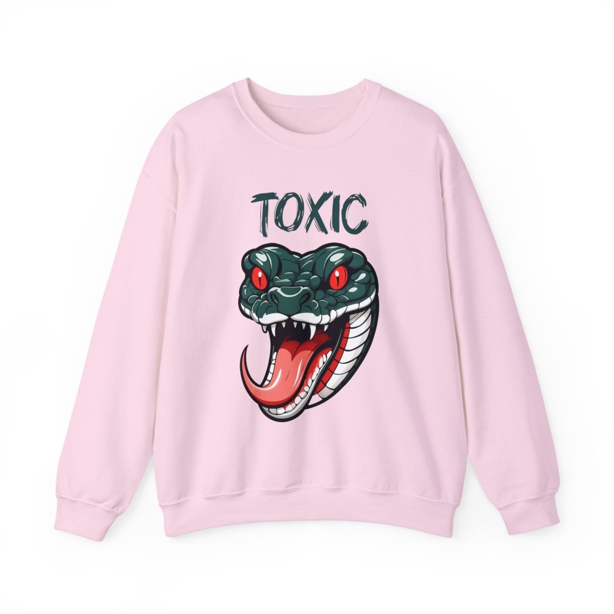 Toxic Snake Logo Sweatshirt – Edgy Fashion Statement - TeeGerDesign - Sweatshirt - Crew neck