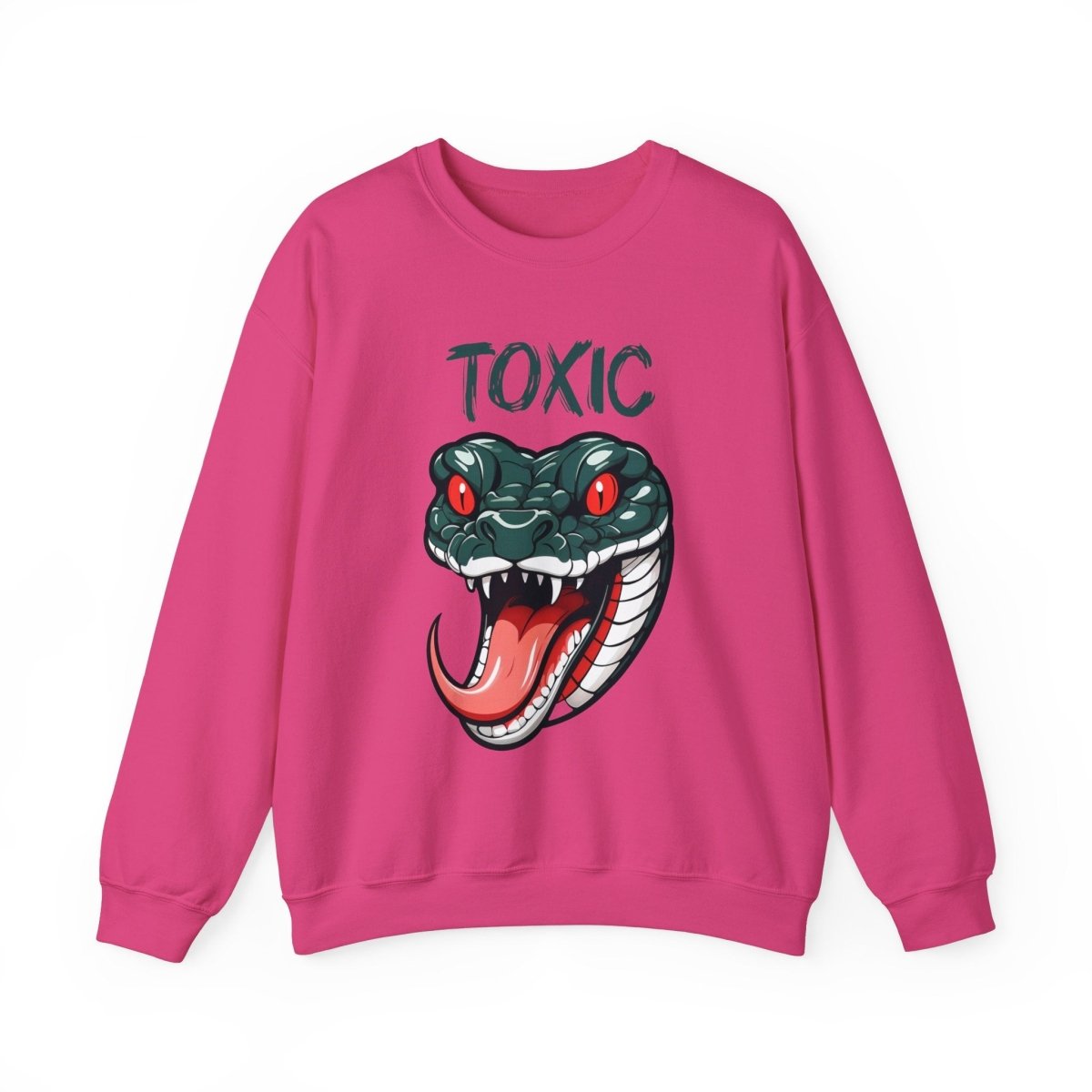 Toxic Snake Logo Sweatshirt – Edgy Fashion Statement - TeeGerDesign - Sweatshirt - Crew neck