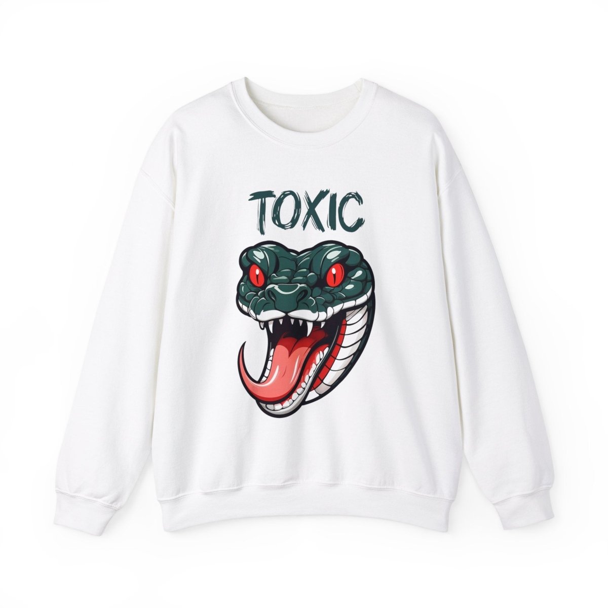 Toxic Snake Logo Sweatshirt – Edgy Fashion Statement - TeeGerDesign - Sweatshirt - Crew neck