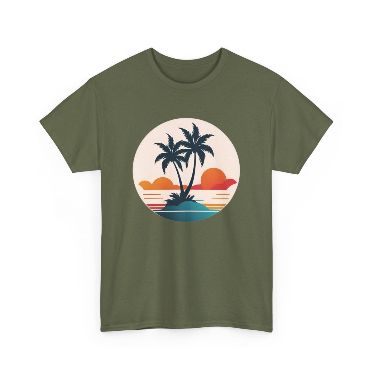 Trendiges Sommer T - Shirt mit Palmen - TeeGerDesign - T - Shirt - Crew neck