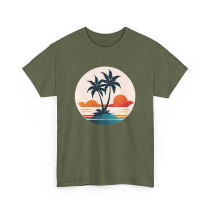 Trendiges Sommer T - Shirt mit Palmen - TeeGerDesign - T - Shirt - Crew neck