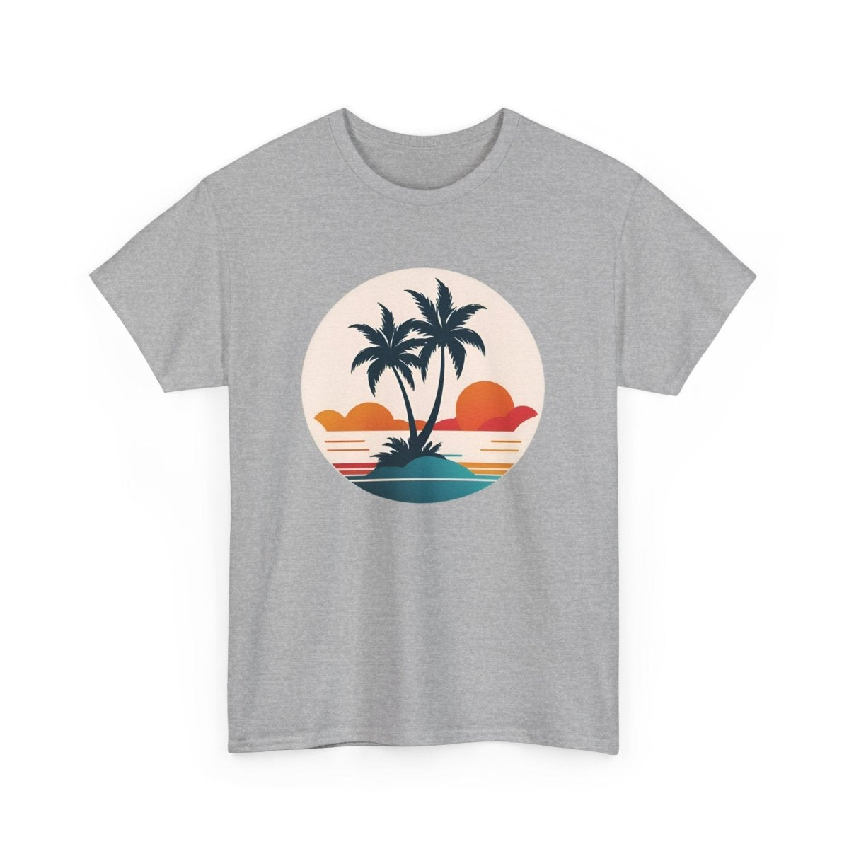 Trendiges Sommer T - Shirt mit Palmen - TeeGerDesign - T - Shirt - Crew neck