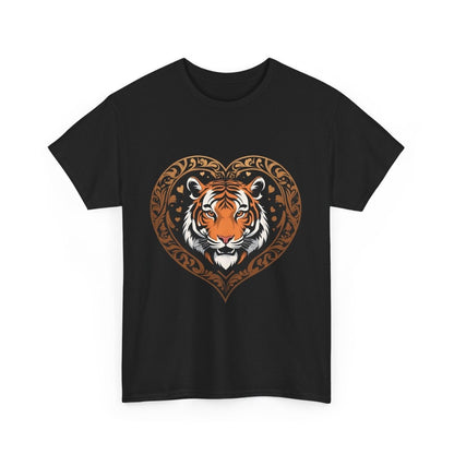 Trendiges Tiger Herzform Logo T - Shirt - TeeGerDesign - T - Shirt -