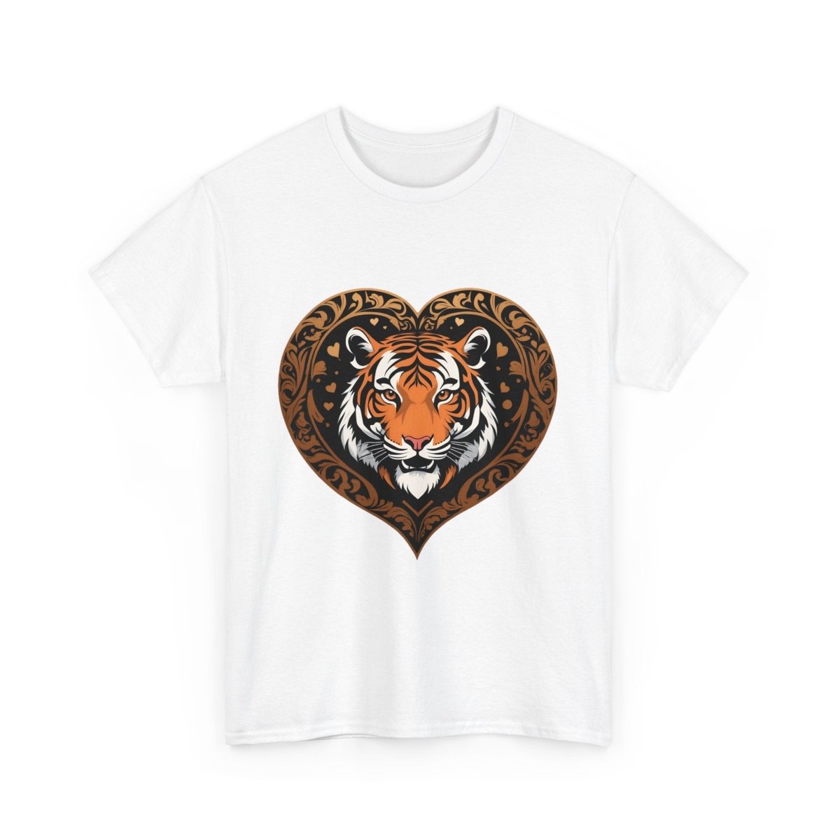 Trendiges Tiger Herzform Logo T - Shirt - TeeGerDesign - T - Shirt -