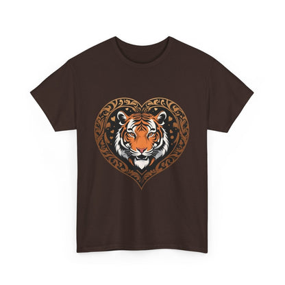 Trendiges Tiger Herzform Logo T - Shirt - TeeGerDesign - T - Shirt - 