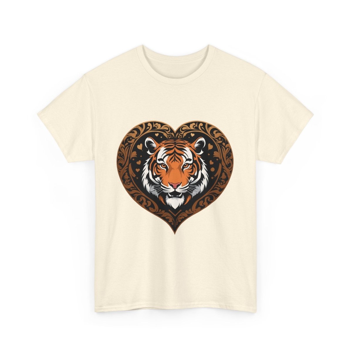 Trendiges Tiger Herzform Logo T - Shirt - TeeGerDesign - T - Shirt -