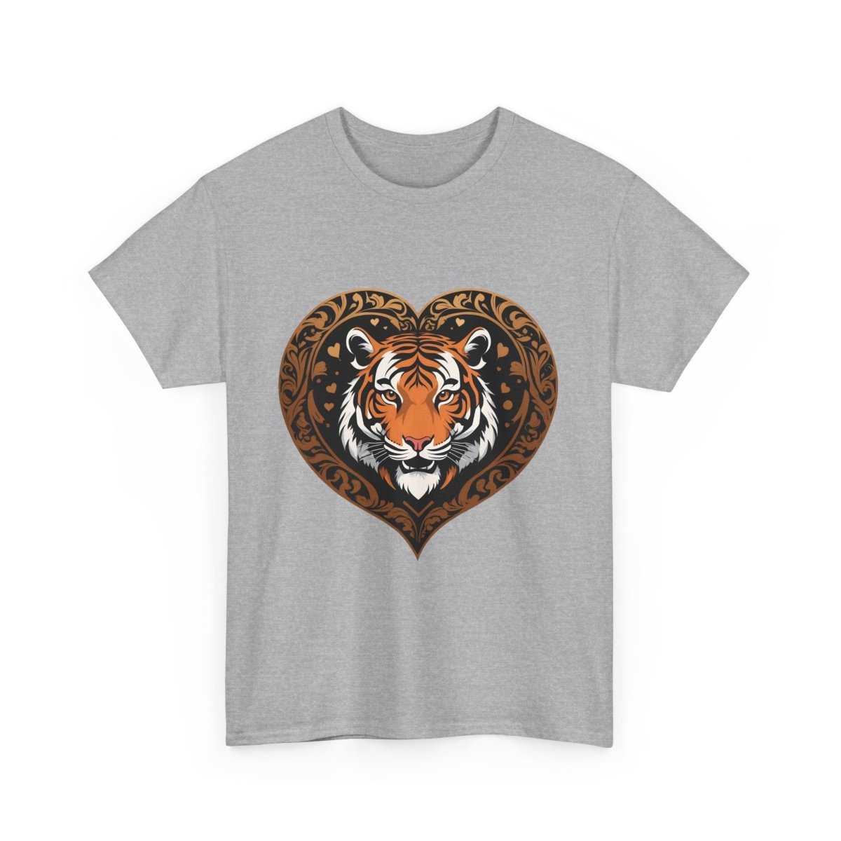 Trendiges Tiger Herzform Logo T - Shirt - TeeGerDesign - T - Shirt -