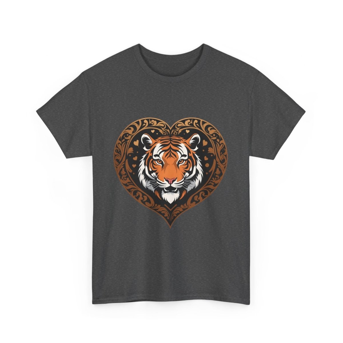 Trendiges Tiger Herzform Logo T - Shirt - TeeGerDesign - T - Shirt - 