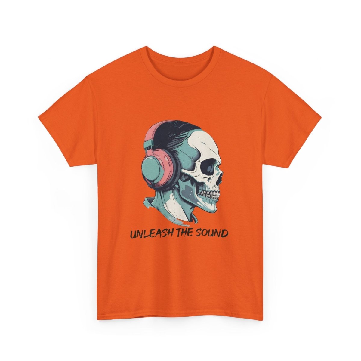 Unleash the sound T - Shirt - Totenkopf mit Kopfhörern - TeeGerDesign - T - Shirt - Crew neck