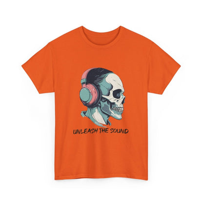 Unleash the sound T - Shirt - Totenkopf mit Kopfhörern - TeeGerDesign - T - Shirt - Crew neck