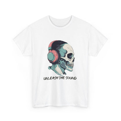 Unleash the sound T - Shirt - Totenkopf mit Kopfhörern - TeeGerDesign - T - Shirt - Crew neck