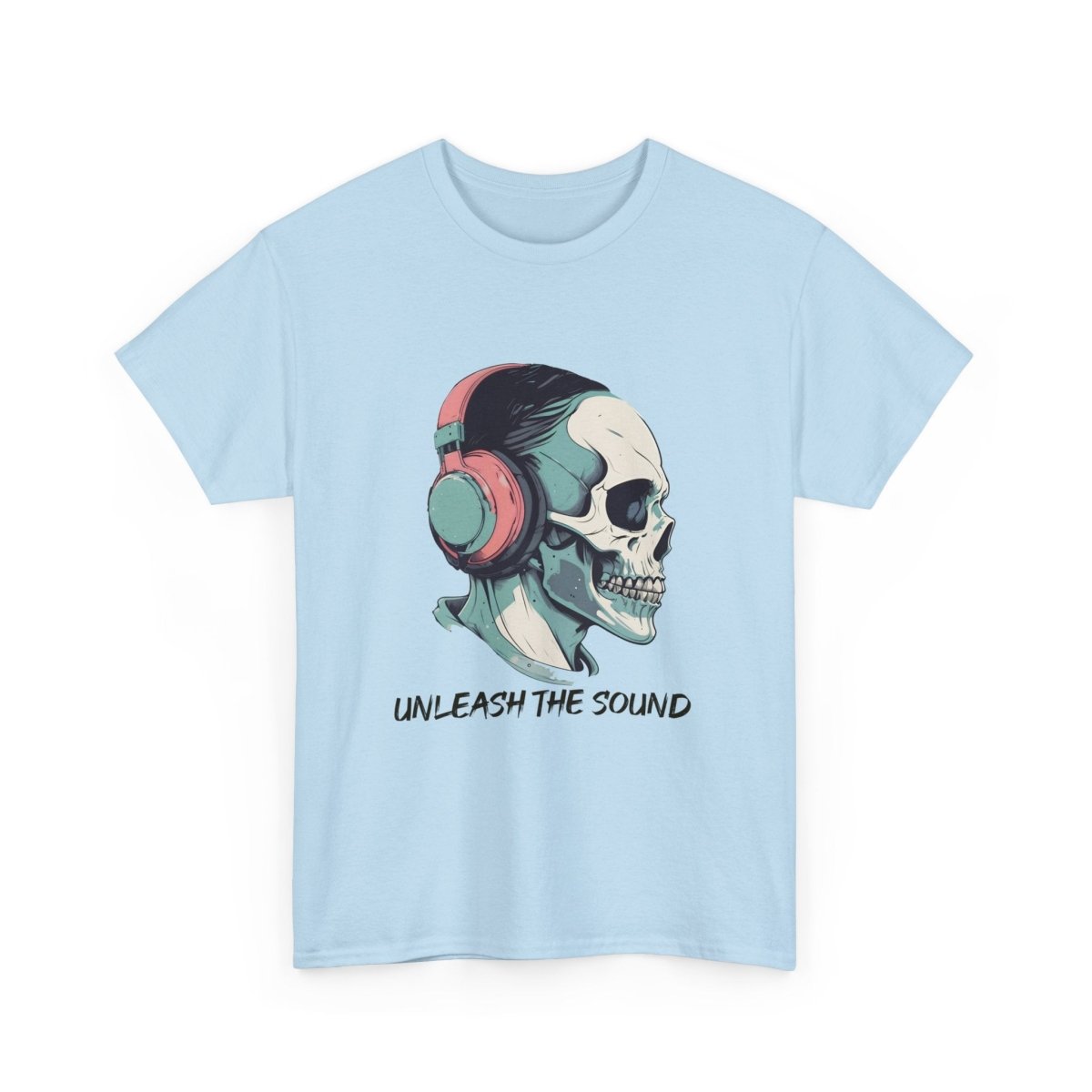 Unleash the sound T - Shirt - Totenkopf mit Kopfhörern - TeeGerDesign - T - Shirt - Crew neck