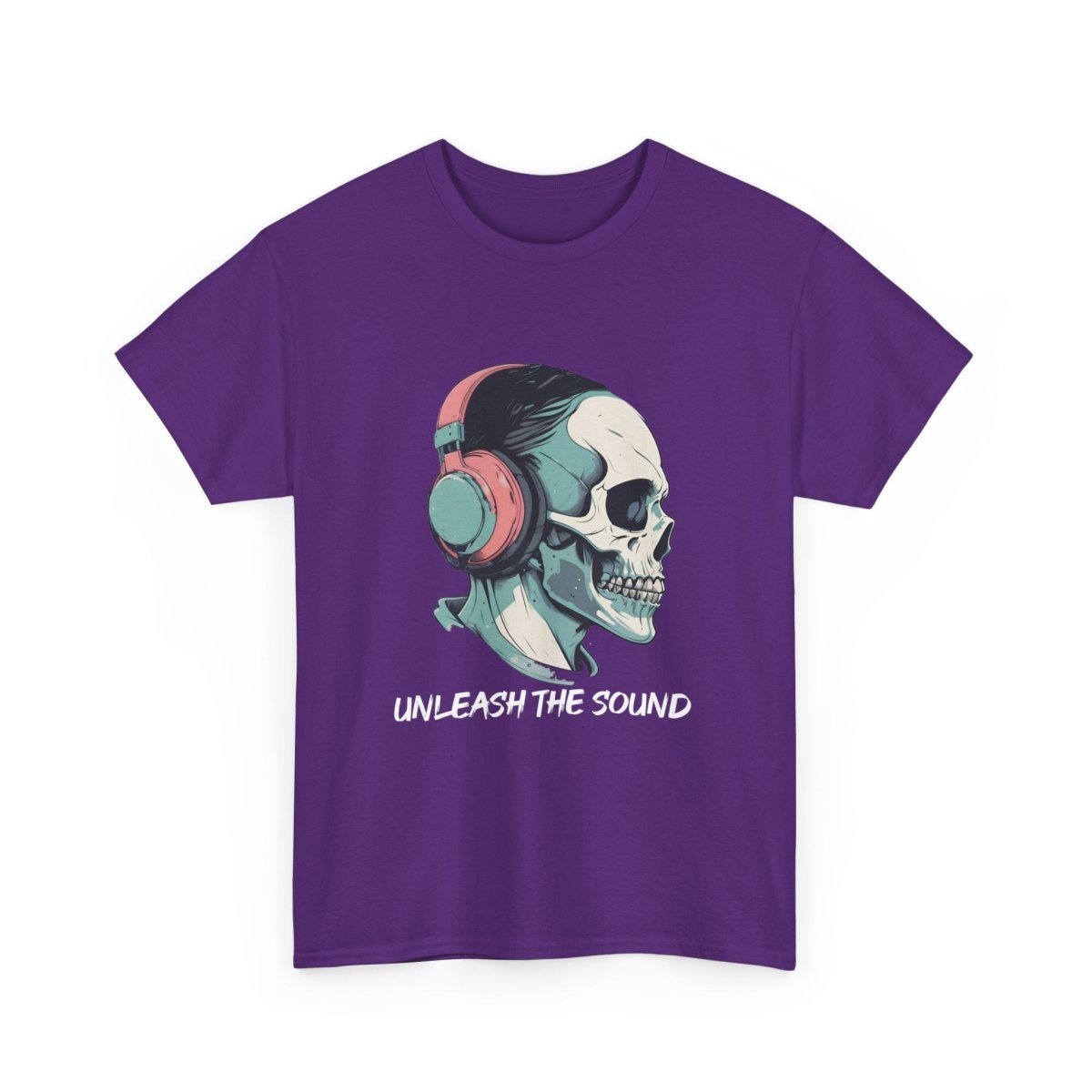 Unleash the sound T - Shirt - Totenkopf mit Kopfhörern - TeeGerDesign - T - Shirt - Crew neck