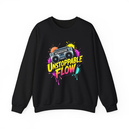 Unstoppable Flow - Boombox Sweatshirt - TeeGerDesign - Sweatshirt - Crew neck