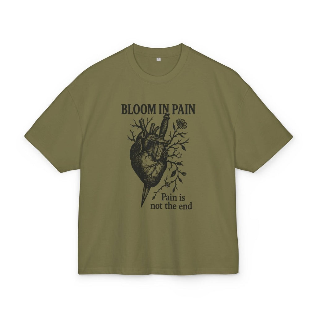 Vexy TeeGer Bloom in Pain - Oversized Heart & Dagger Frontprint Shirt - TeeGerDesign - T-Shirt - BY163