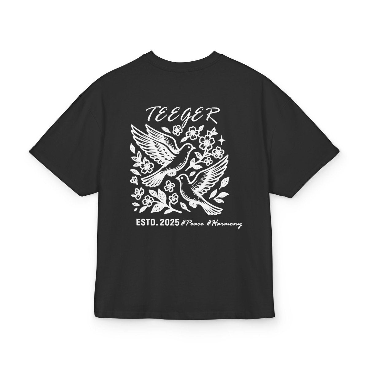 Vexy TeeGer Peaceflight - Oversized Dove Backprint Shirt - TeeGerDesign - T-Shirt - Backprint
