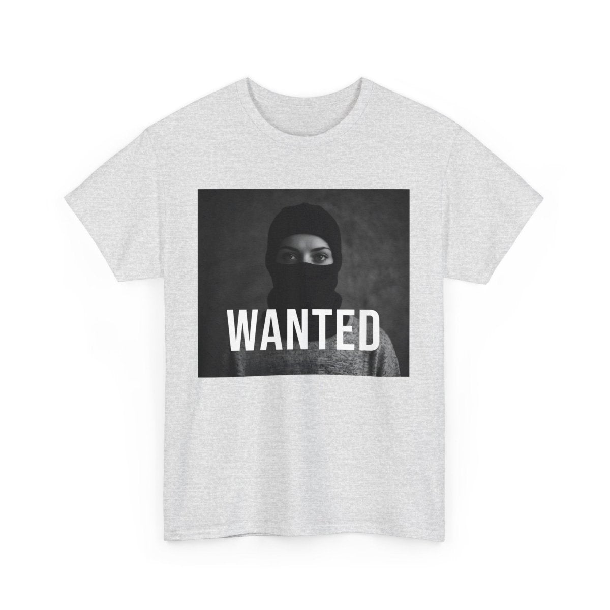 Wanted T - Shirt mit maskierter Frau - TeeGerDesign - T - Shirt - Crew neck