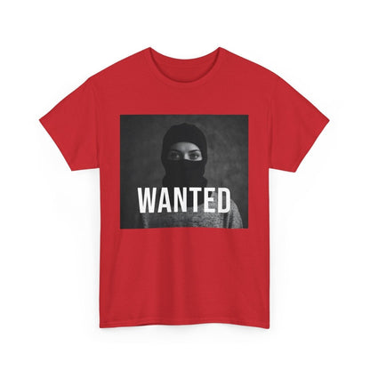 Wanted T - Shirt mit maskierter Frau - TeeGerDesign - T - Shirt - Crew neck