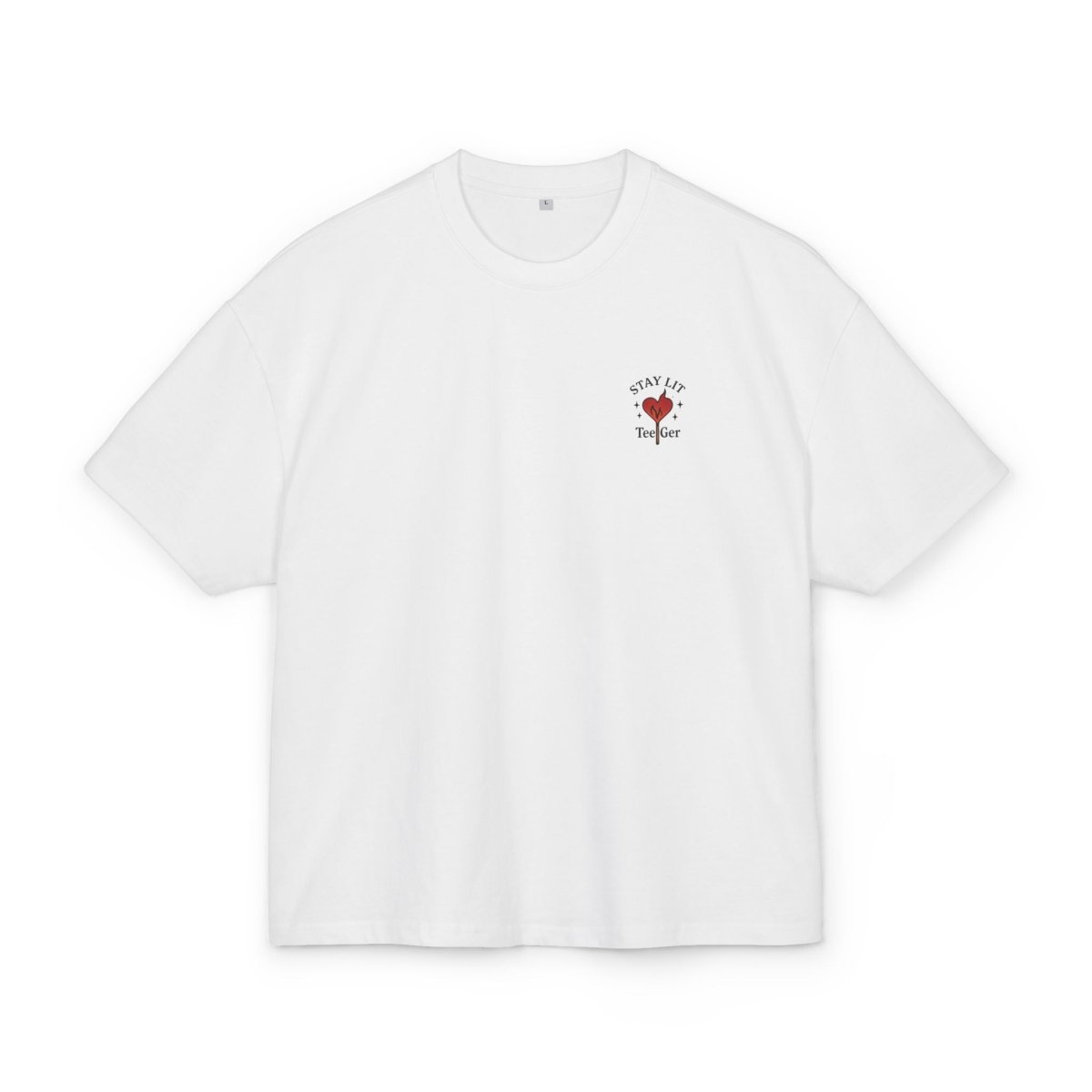 Yani TeeGer Stay Lit - Mini Flame Heart Frontprint Shirt - TeeGerDesign - T-Shirt - BY163